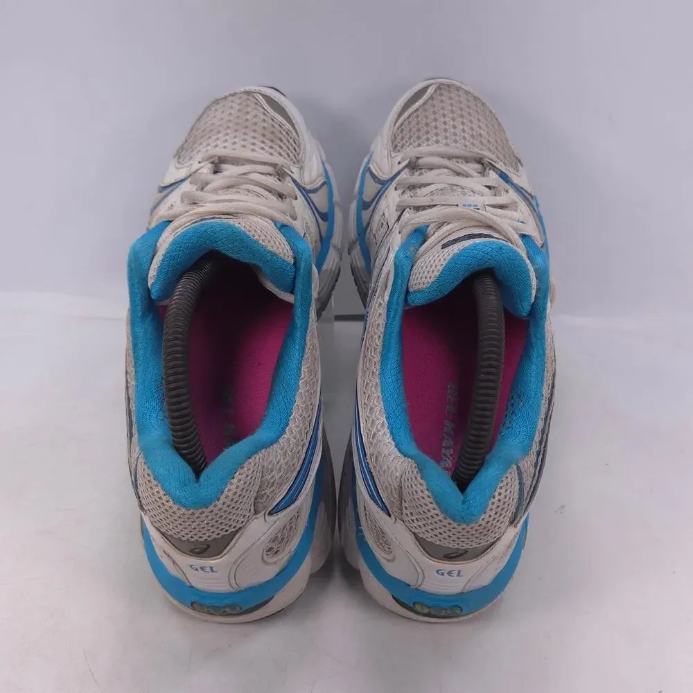 Asics Gel-Kayano 18 Athletic Lace Up Running Shoes Womens Size 9 T250N White